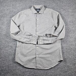 Bonobos Mens Standard Fit Gray Micro Dot Long Sleeve Button Down Shirt Size M